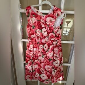 Lucy Long Floral Pink Midi Dress